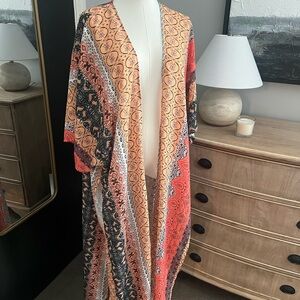 Multicolor Patterned Kimono